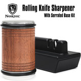 Rolling Knife Sharpener with serrated base kit