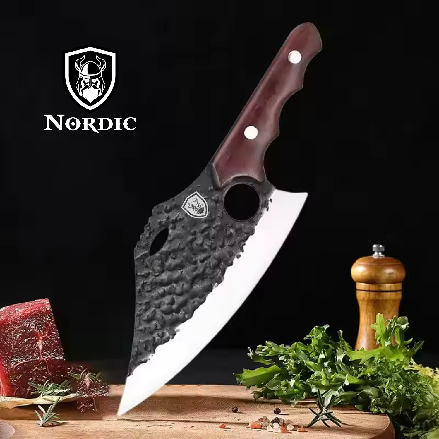 Hand Forged Butcher Clever Knife – Nordic